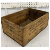 Atlas Powder Co. wooden crate approx 18"l x12"w x