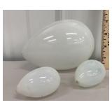 Victorian blown glass eggs