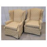 2x$ wing back chairs