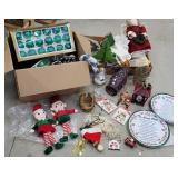 2 boxes Christmas - elves, Christmas balls, etc