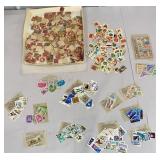 Box of stamps - U.S. and around the world