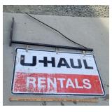 U haul sign with bracket 41"x24" double sided