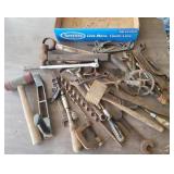 Hammers, bits, clamp, pliers, etc