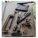 Hammer heads, c clamp, cutter, etc