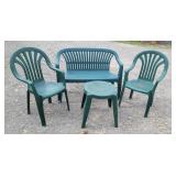 4pc plastic patio set