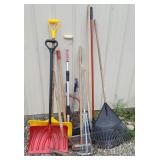 Shovels, brooms, rakes, etc