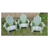 3 childs stacking chairs