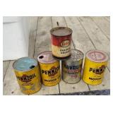 Pennzoil, havoline, esso cans - no shipping