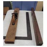 Stanley no33 plane, level, square