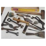 Scribe, hammer, old tools