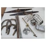 Industrial light cages, horseshoes, hinges, etc