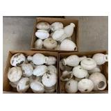 3 boxes lamp parts and shades