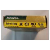 Remington 20ga sabot slugs - NO SHIPPING