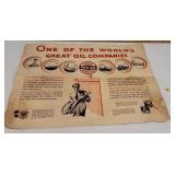 Pan-Am gasoline poster/folded pamphlet - shows