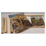 Pile of unframed prints - world war I era