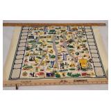 Unframed 1962 romance map of the finger lakes