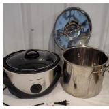 Hamilton Beach crock pot and stainless steel cook