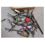 Screw drivers, tape measure, etc