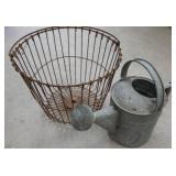 Watering can, egg basket