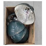 5 industrial glass "X-RAY" shades