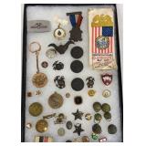 Military/Navy buttons, ribbon, pins etc
