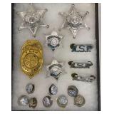 Pins and buttons - Fire Chief, Sheriff