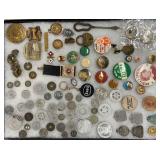 Advertising tokens, dog tags, pins, keychains