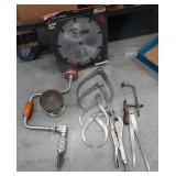 Calipers, drill brace, vise grips