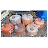 6 metal gas cans