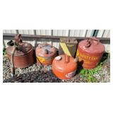 5 metal gas cans