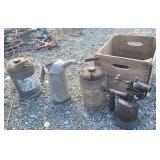 Galvanized pull cans and torch