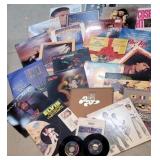 Box of records including Elvis presley, etc