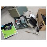 Box - CB, Argus projector, postal scales, etc