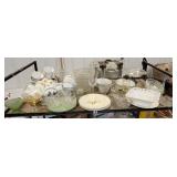 Top row of cart 36 - glassware - as is