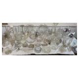 HUGE lot misc clear glass serverware, glassware,