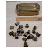 Metal box with thimbles