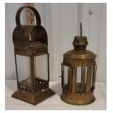 2 brass lanterns