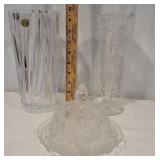 Two nice vases and butter dish