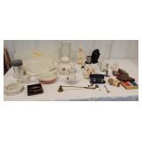 Large box - cast iron match safe, razor, candle