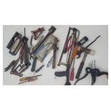 Tools, screw drivers, hammer, saw, etc