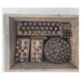 Punches in wooden box