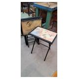 Set snack trays with holder - Oriental influence