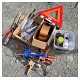 Caulk guns, hammer, flashing, etc