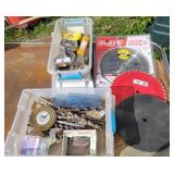 Tape measures, saw blades, etc