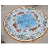 Apprx 54" round Christmas tablecloth or for under