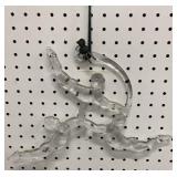 Hanging clear glass acrobat art - HEAVY