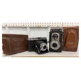 2 vintage cameras - Ansco Speedex & Ciro-flex TLR
