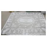 60x84 snowman lace Christmas table cover