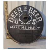 Beer & beer bottle opener/ wire basket