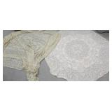 2 lace table cloths (1 is at least 90")